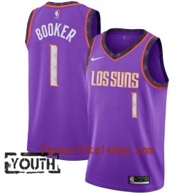 Phoenix Suns Trikot Devin Booker 1 2018-19 Nike City Edition Lila Swingman - Kinder